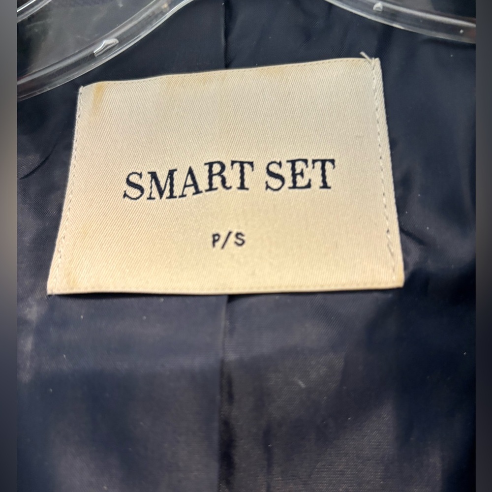 Navy Striped Blazer by Smart Set - Picture 3 of 5